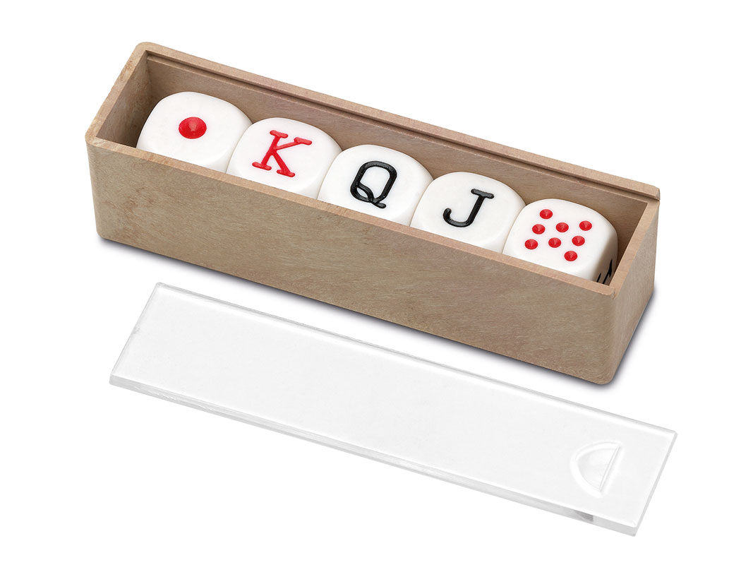 ACCESORIOS 5 DADOS DE PÓKER
